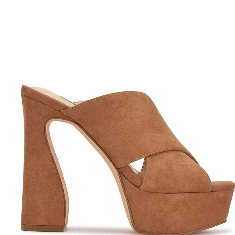 Compra Sandalias Nine West Mujer Baratas Girlz Plataforma Marrom