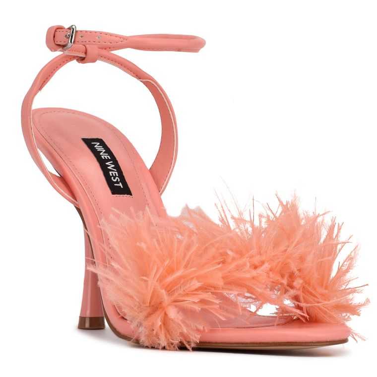 Compra Tacones Nine West Baratas Milano Sandals Mujer Coral