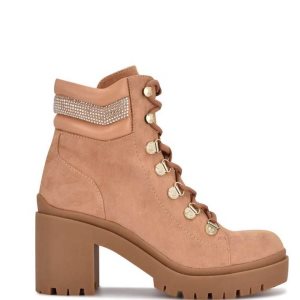 Nine West Qwork Lug Sole Marrom | 396KVCQAW